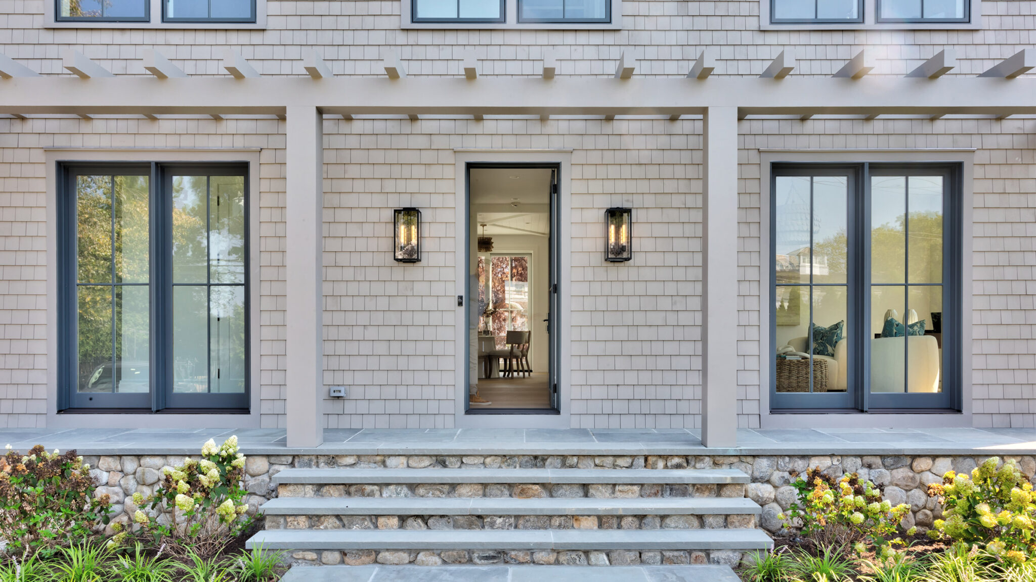 Old Greenwich new house entrance