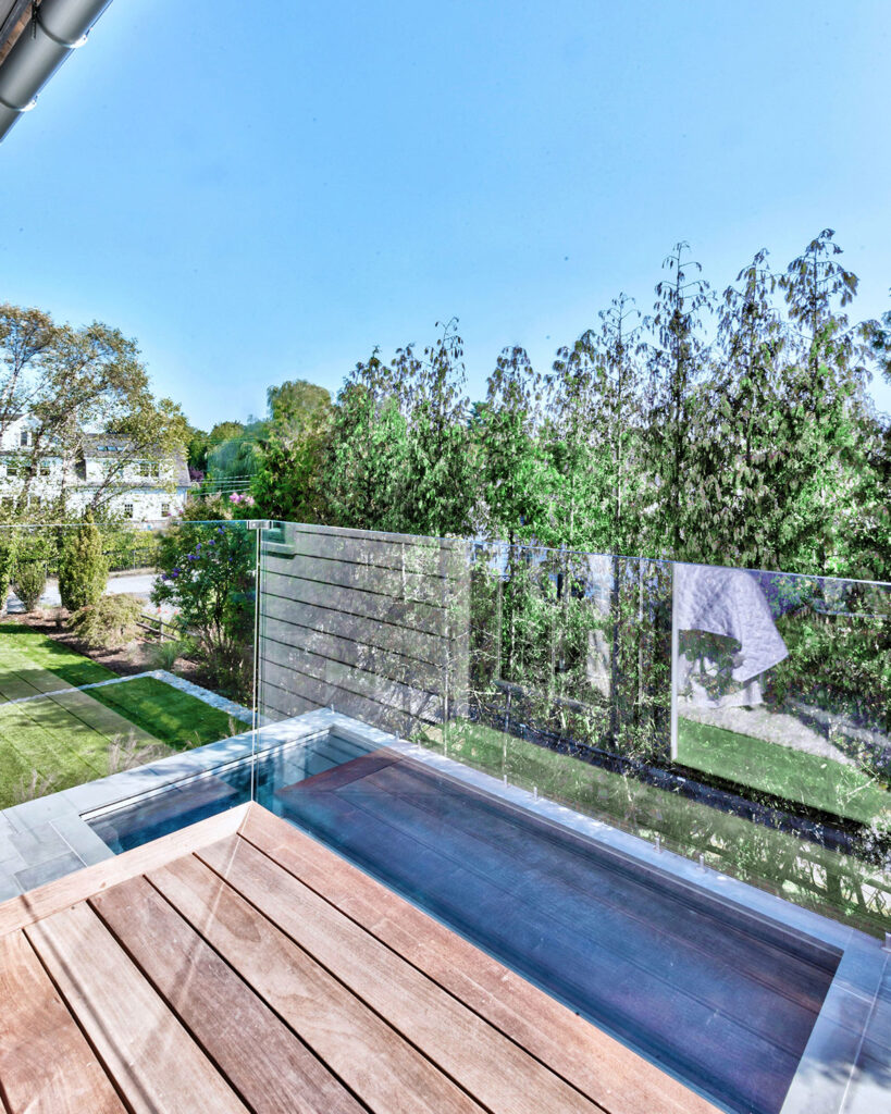 Old Greenwich new house glass balcony